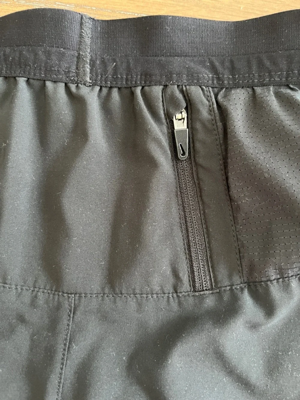 Nike Black Athletic Running Shorts with Reflective Swoosh - Picture 6 of 16